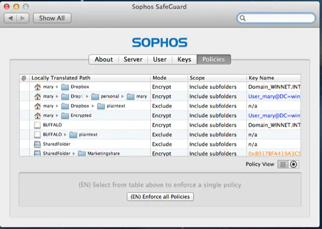 Sophos SafeGuard Encryption