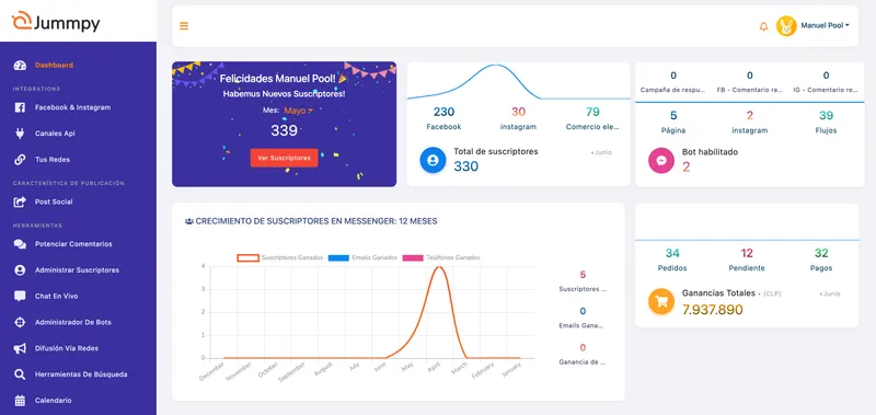 Jummpy Social Bot