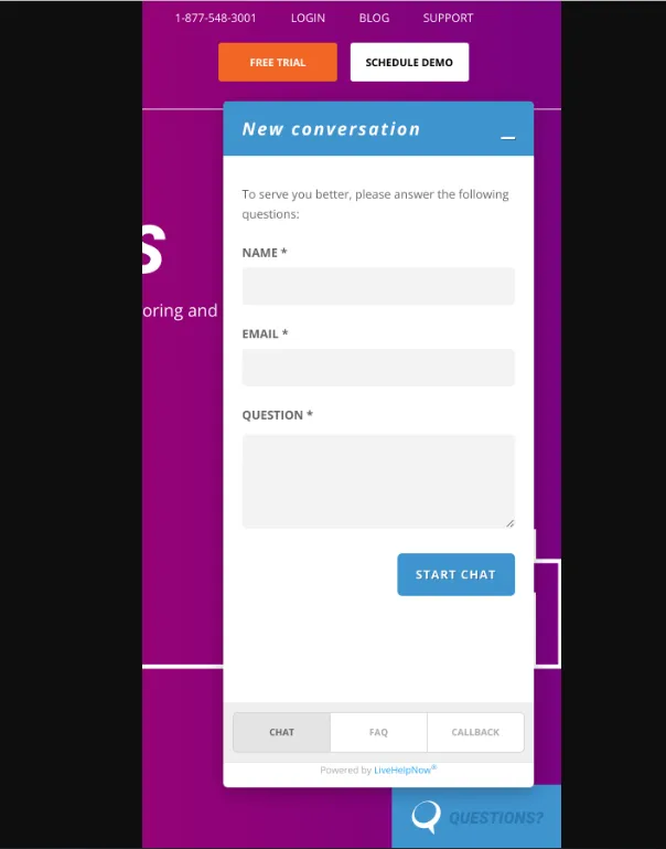 LiveHelpNow Chat en Vivo