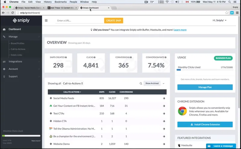 Sniply Marketing en RRSS
