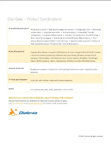 Dial Gate VoIP Softswitch
