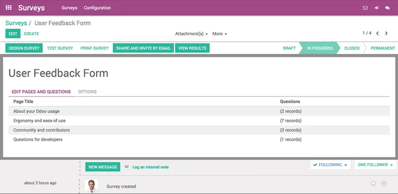 Odoo Surveys