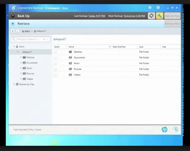 HP Connected Backup