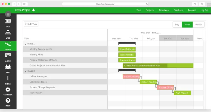 PlanHammer Gantt